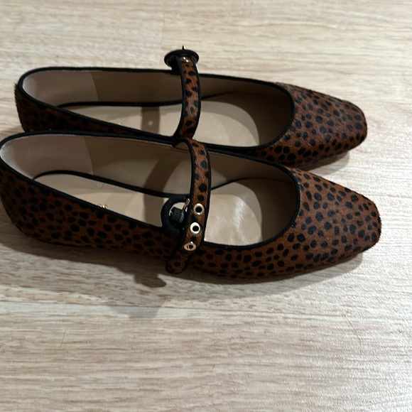 Rare Ann Taylor Leopard Mary Jane Flats 8.5 - Picture 11 of 15